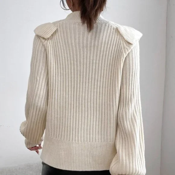 CHIC DOLLZ Ruffled Details Sweater top - Picture 6 of 10